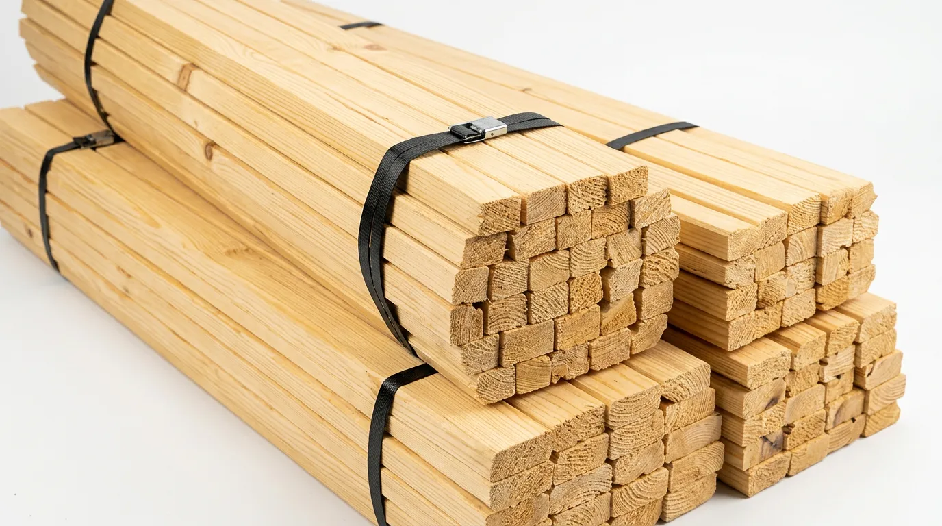 Łaty dachowe sosnowe 40x50mm spięte w wiązki — tartak Siewierz